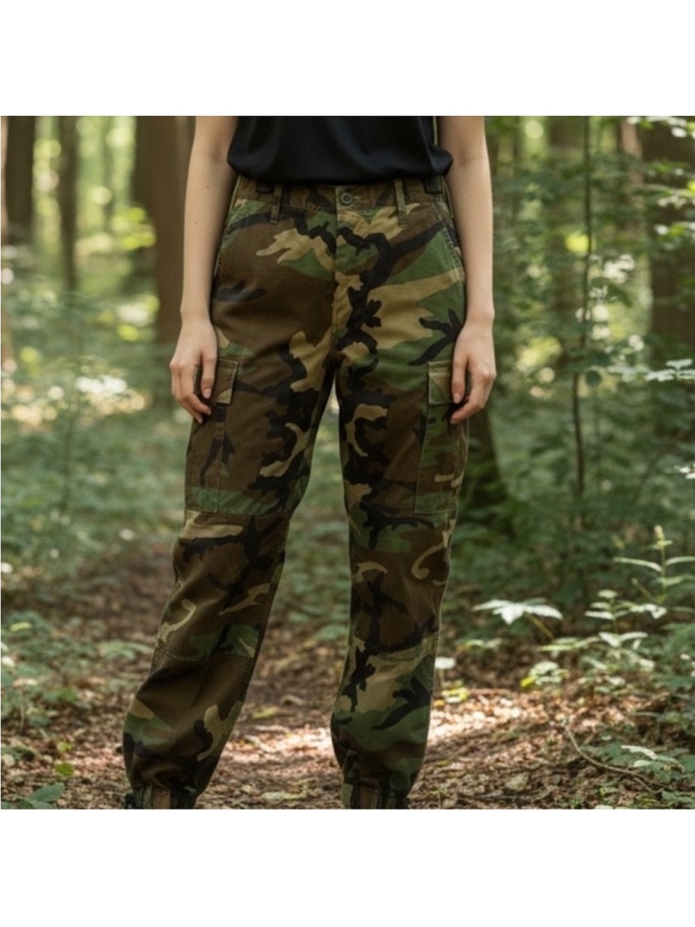Camouflage Cargo Pants - Women's Green Camo Utility Pants